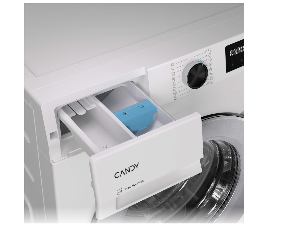 Candy Washing machine | BR 26SSV6-S | Energy efficiency class A | Front loading | Washing capacity 6 kg | 1200 RPM | Depth 42 cm | Width 60 cm | Display | Digital | Steam function | Wi-Fi | White - Image 6