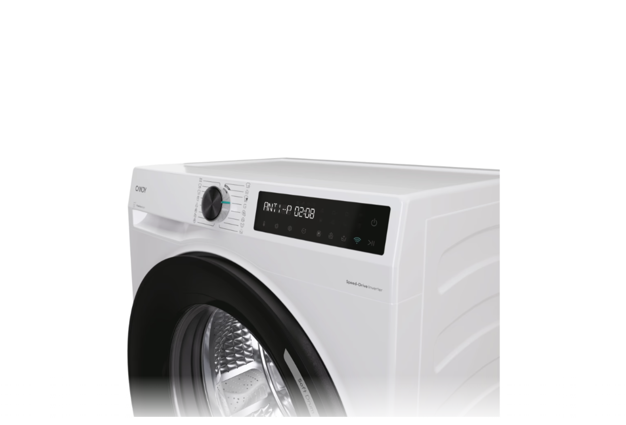 Candy Washing machine | BR 47SBL8-S | Energy efficiency class A | Front loading | Washing capacity 7 kg | 1400 RPM | Depth 49 cm | Width 60 cm | Display | Digital | Steam function | Wi-Fi | White - Image 5