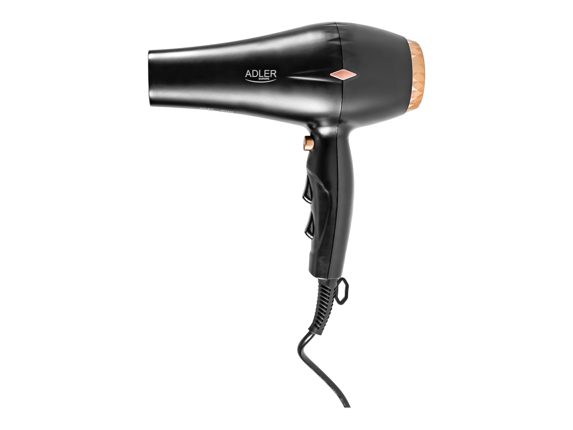Adler | Hair Dryer | AD 2244 | 2000 W | Number of temperature settings 3 | Ionic function | Diffuser nozzle | Black - Image 2