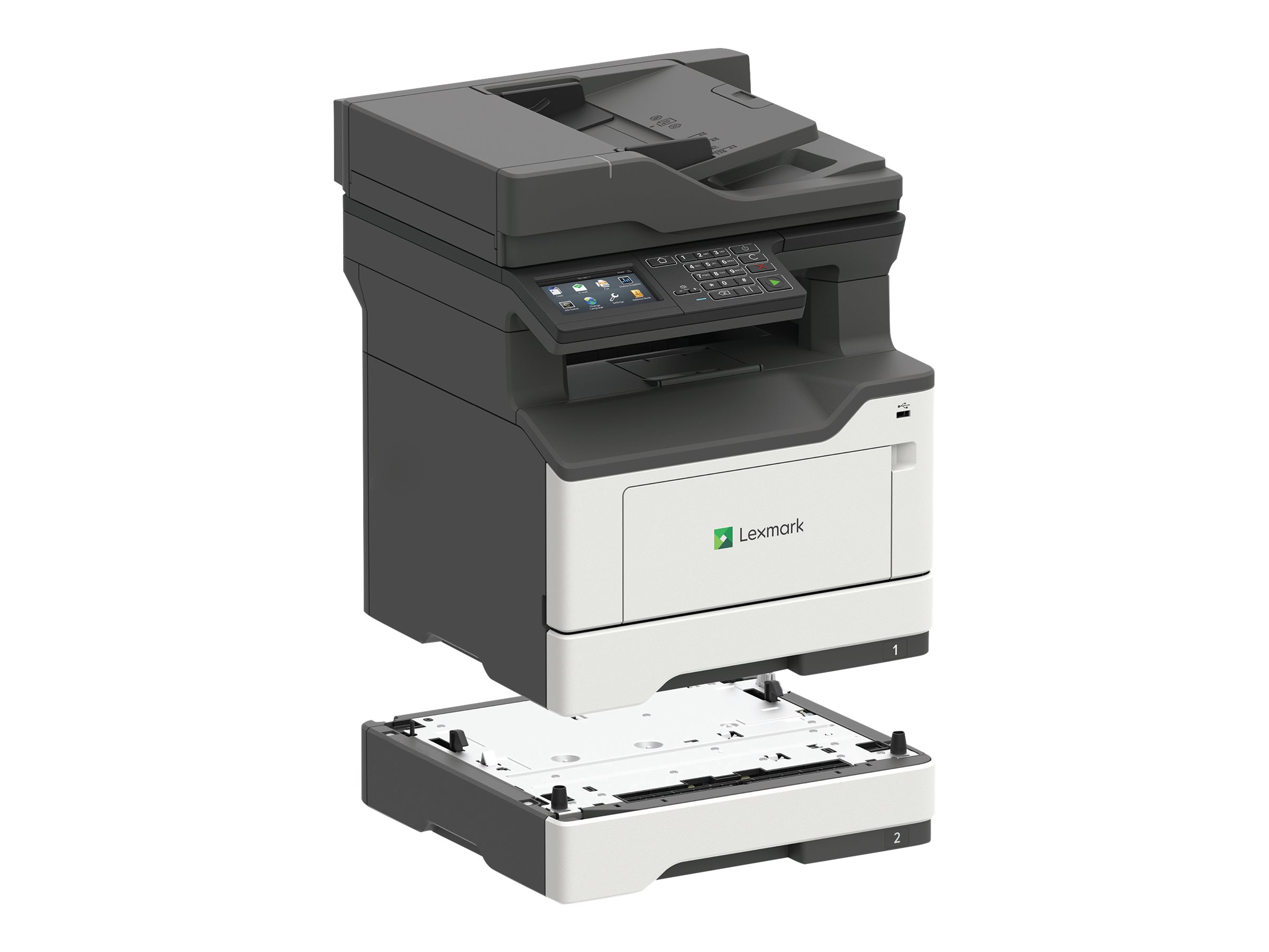 Lexmark MX421ade | Laser | Mono | Multifunction Mono Laser Printer | A4 | Wi-Fi | Grey/Black - Image 2