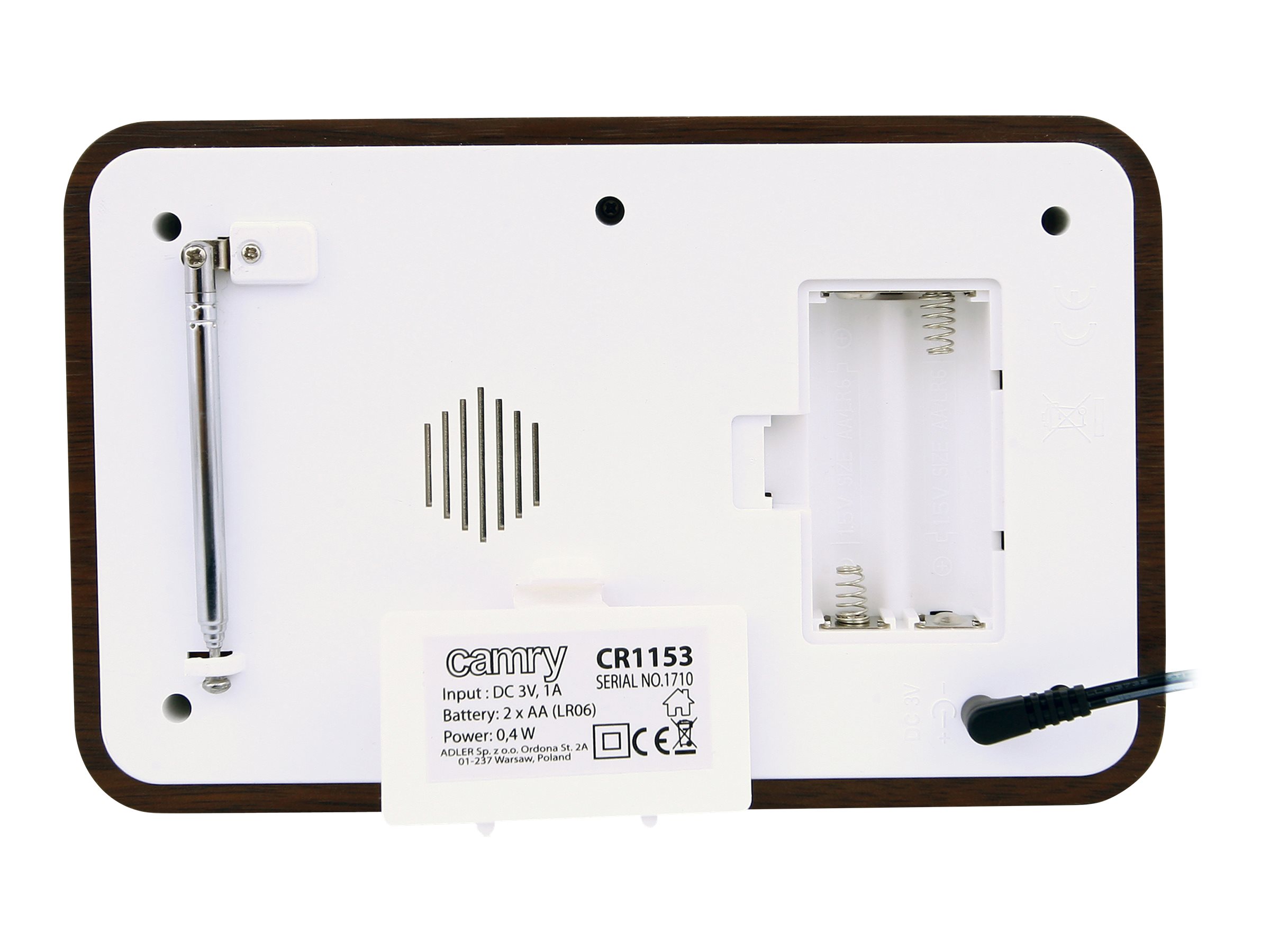 Camry | Digital Radio | CR 1153 | 5 W | White/woden - Image 6