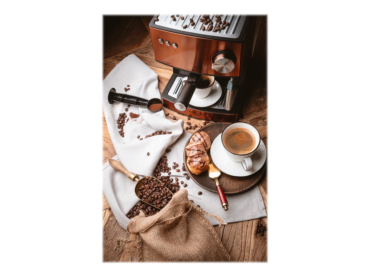 Adler | Espresso coffee machine | AD 4404cr | Pump pressure 15 bar | Built-in milk frother | Semi-automatic | 850 W | Cooper/ black - Image 11