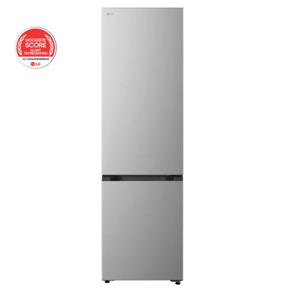 LG Refrigerator | GBBSJ1CCPY | Energy efficiency class C | Free standing | Combi | Height 186 cm | Fridge net capacity 220 L | Freezer net capacity 113 L | Display | 34 dB | Prime Silver