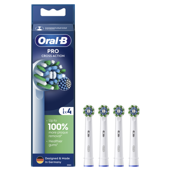 Oral-B | Toothbrush Heads | Cross Action Pro | Heads | For adults | Number of brush heads included 4 | Number of teeth brushing modes Does not apply