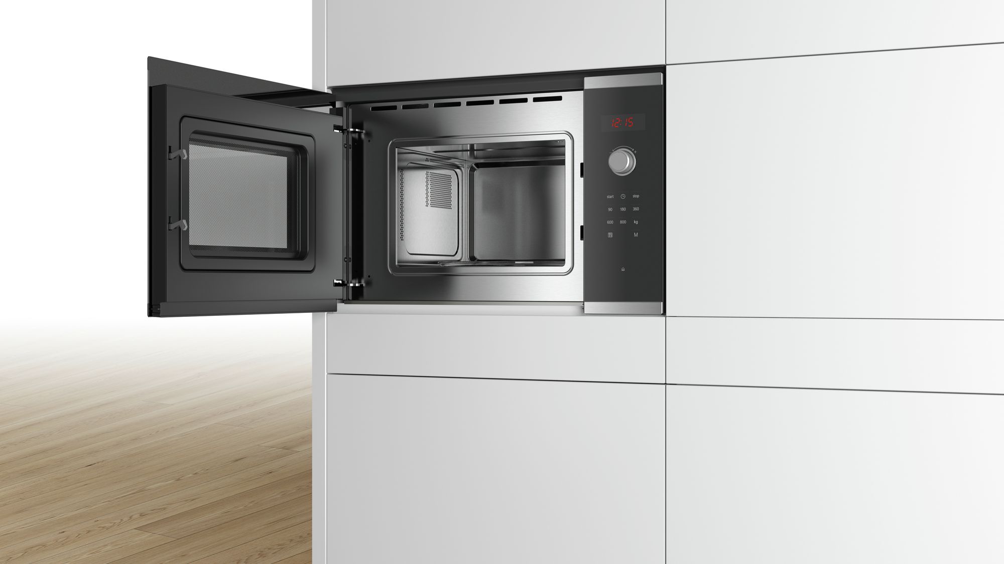 Bosch | Microwave Oven | BFL523MS0 | Built-in | 20 L | 800 W | Stainless steel/Black - Image 3