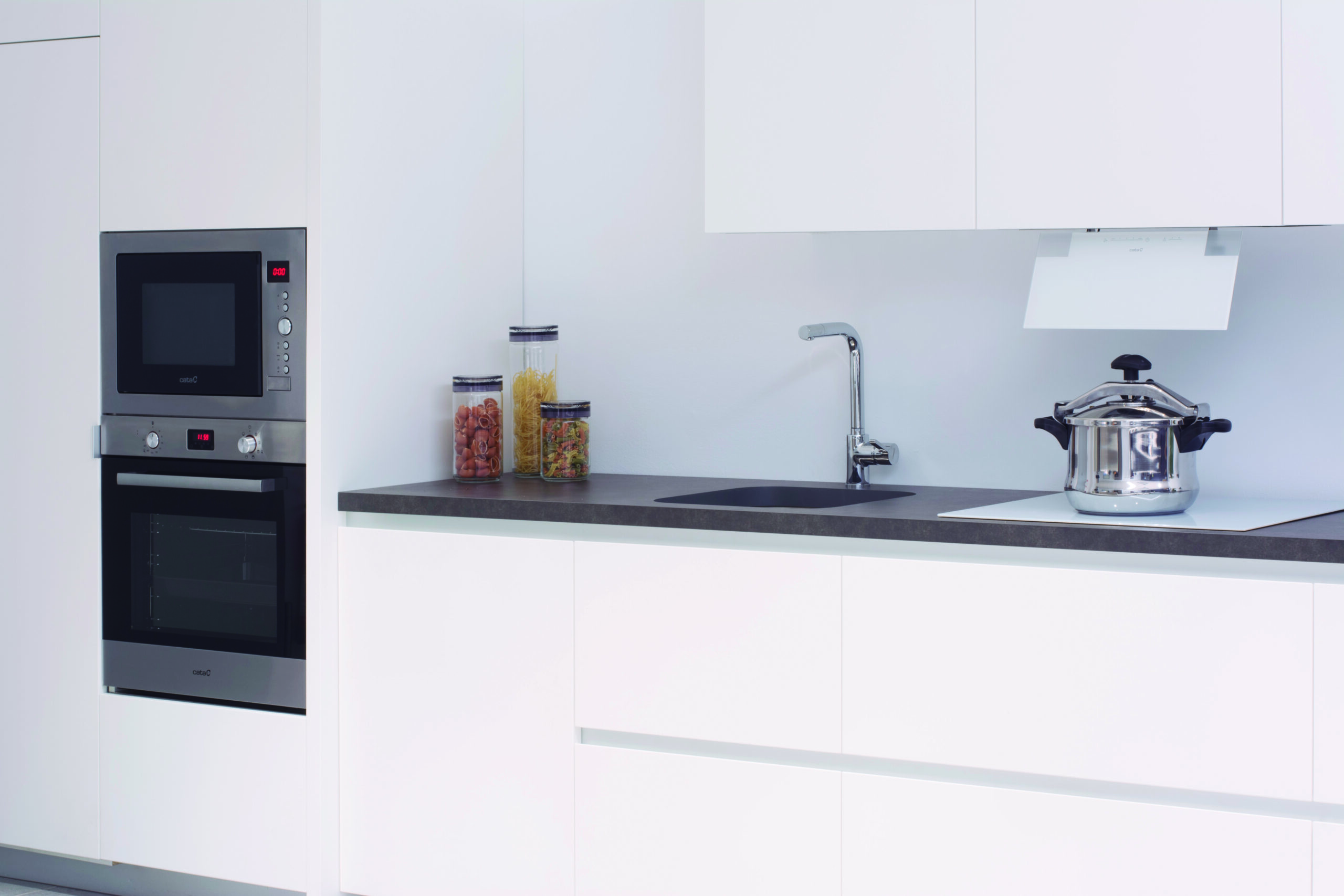 CATA | Hood | GC DUAL A 45 XGWH | Canopy | Energy efficiency class A | Width 45 cm | 820 m³/h | Touch control | LED | White glass - Image 5