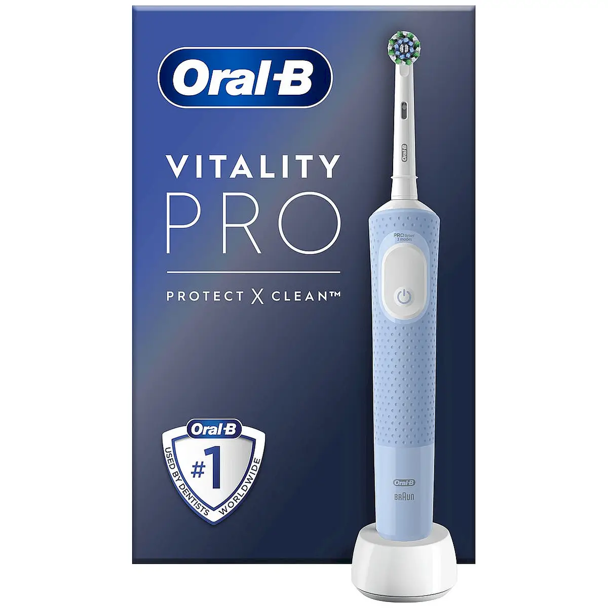 Oral-B | Electric Toothbrush | Vitality Pro | Rechargeable | For adults | Number of brush heads included 1 | Number of teeth brushing modes 3 | Blue