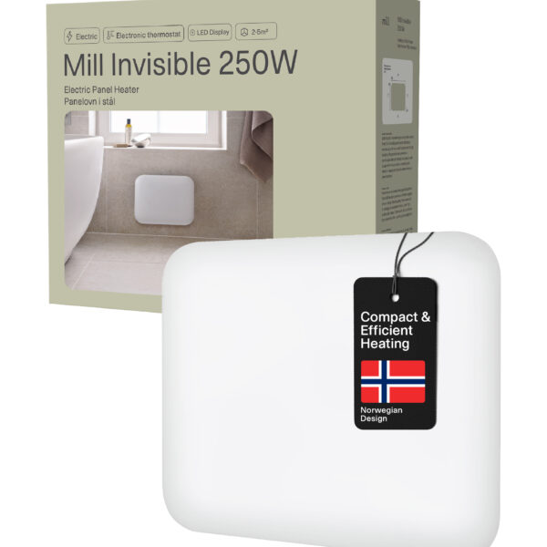Mill | Heater | IB250 Steel | Panel Heater | 250 W | Number of power levels 1 | Suitable for rooms up to 2-5 m² | White