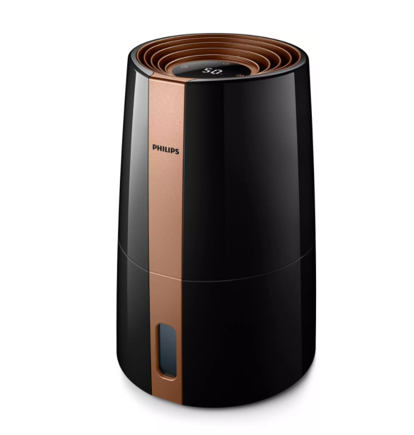 Philips | HU3918/10 | Humidifier | 25 W | Water tank capacity 3 L | Suitable for rooms up to 45 m² | NanoCloud evaporation | Humidification capacity 300 ml/hr | Black