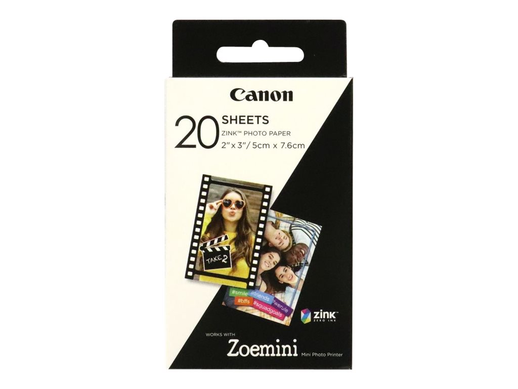 20 sheets | ZP-2030 | White | 5 x 7.6 cm | Photo Paper - Image 2