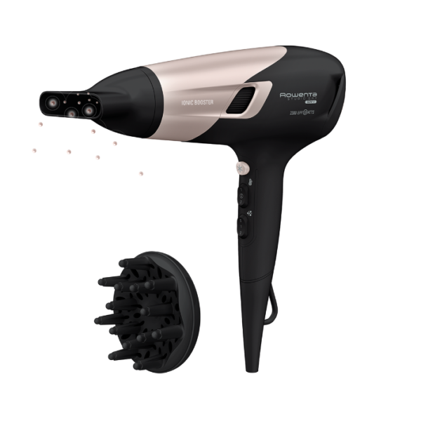 Rowenta | Hair Dryer | CV5831 | Number of temperature settings 3 | Diffuser nozzle | Black