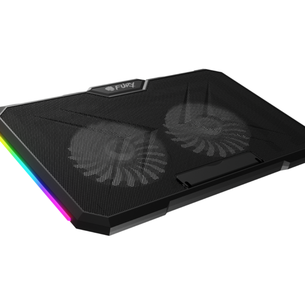 Fury Laptop Cooler Cooling Pad Fury Gunbai G3 Fans, RGB LED Light, 2 USB, 14.1-17.3"