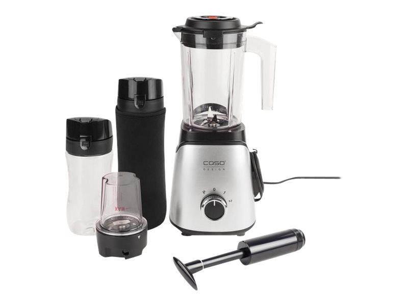 Caso | Blender with vacuum function | B300 VacuServe | Tabletop | 300 W | Jar material BPA-free Tritan | Jar capacity 0.7 L | Mini chopper | Stainless steel - Image 2