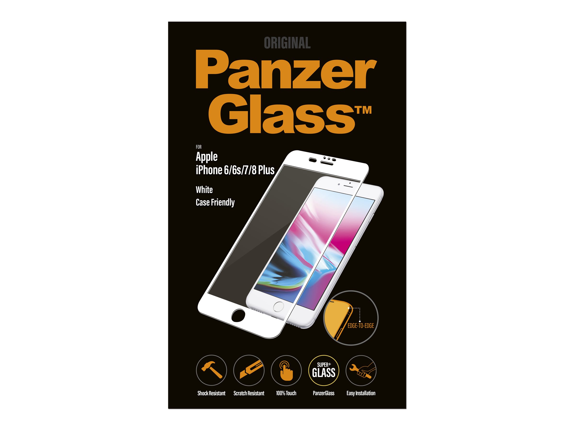 PanzerGlass | 2621 Casefriendly | Screen protector | Apple | iPhone 6/6s/7/8 Plus | Tempered glass | Transparent/White | Original PanzerGlass™ tempered glass screen protector/Crystal Clear/Full frame coverage/Oleophobic layer (antibacterial + anti-fingerprint)/100% touch preservation - Image 6
