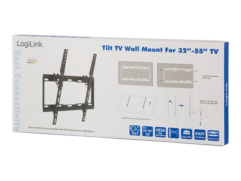 Logilink BP0012 TV Wall mount, 32–55", tilt -14°, 25 mm - Image 4