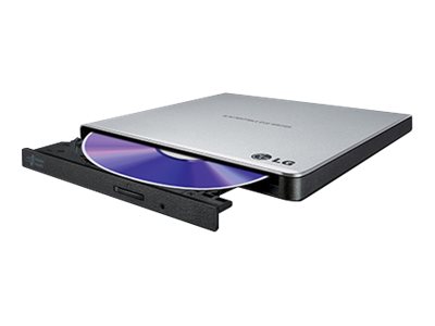 H.L Data Storage | Ultra Slim Portable DVD-Writer | GP57ES40 | Interface USB 2.0 | DVD±R/RW | CD read speed 24 x | CD write speed 24 x | Silver | Desktop/Notebook - Image 3