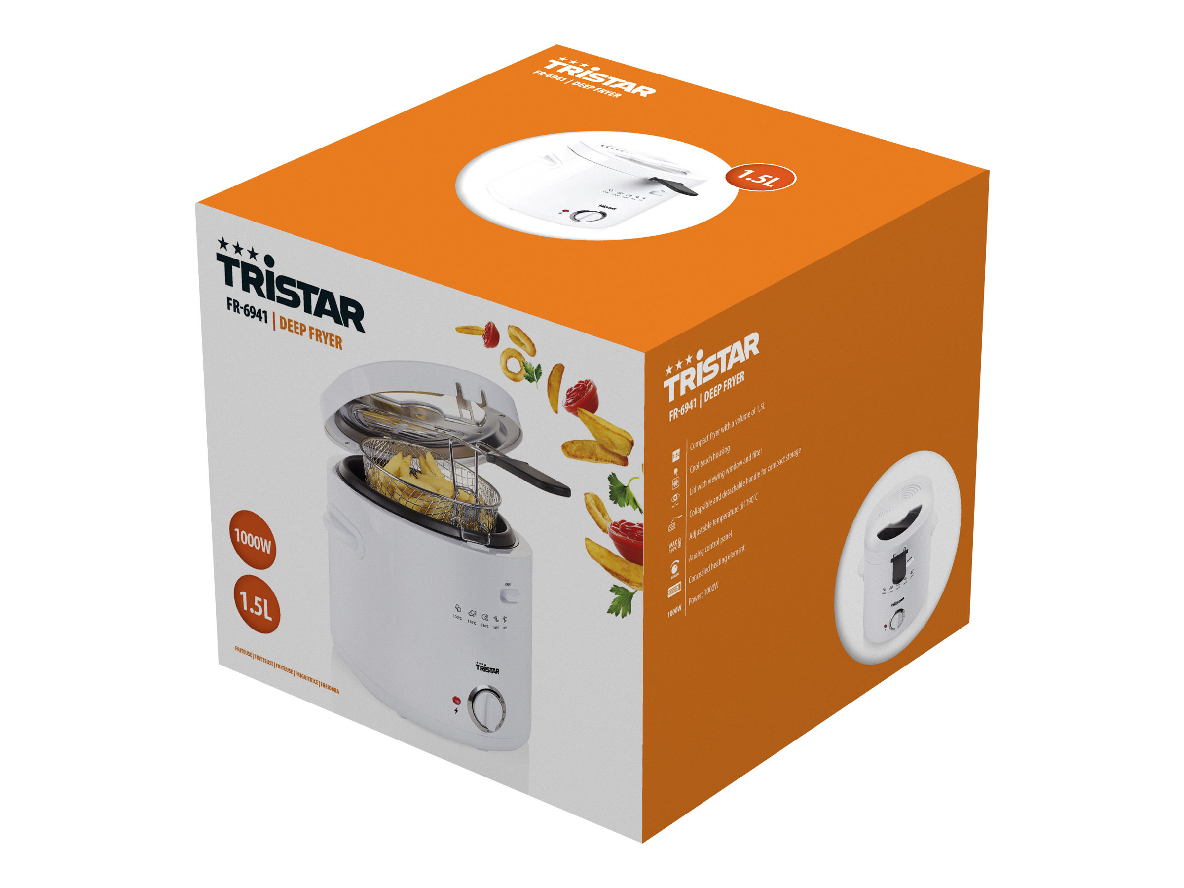 Tristar | Deep Fryer | FR-6941 | Power 1000 W | Capacity 1.5 L | White - Image 6