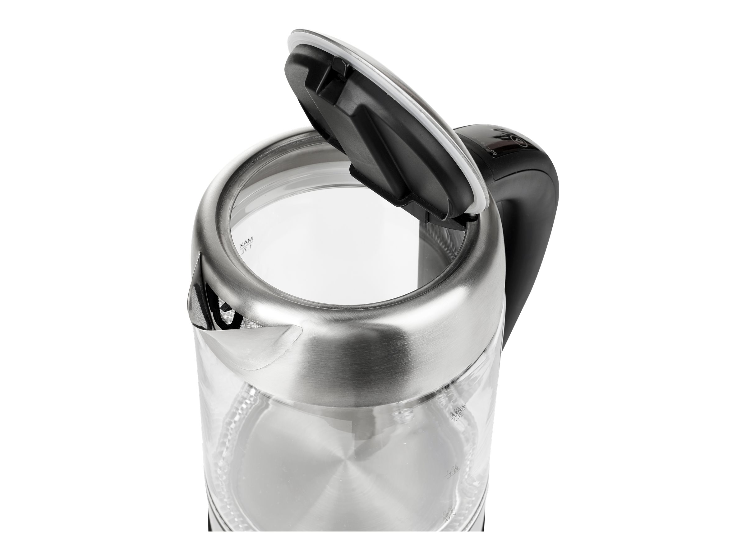 Adler | Kettle | AD 1247 NEW | With electronic control | 1850 - 2200 W | 1.7 L | Stainless steel, glass | 360° rotational base | Stainless steel/Transparent - Image 11