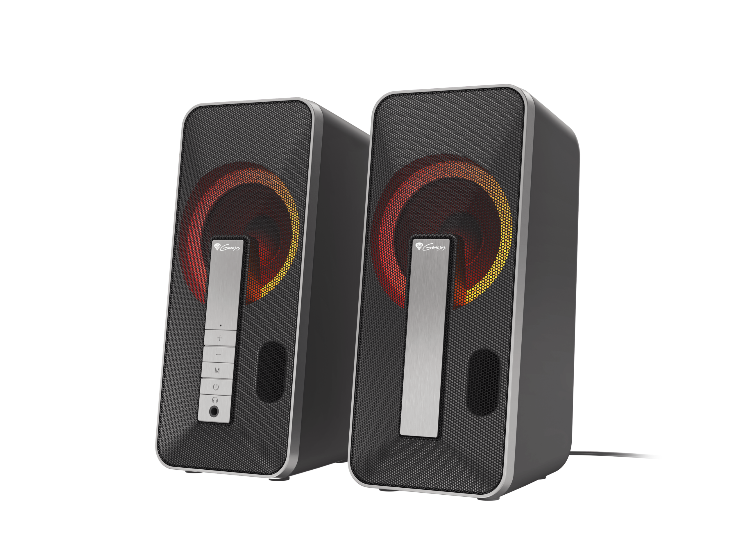 Genesis | Computer Speaker | Helium 100BT RGB | Bluetooth | Silver/Black | Gaming Speakers | Wireless connection