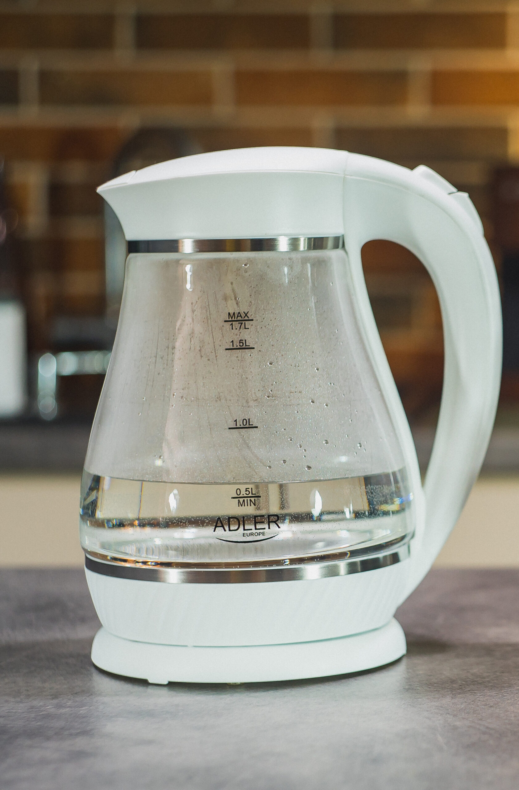 Adler | Kettle | AD 1274 | Electric | 2200 W | 1.7 L | Polypropylene/Glass | 360° rotational base | White - Image 9