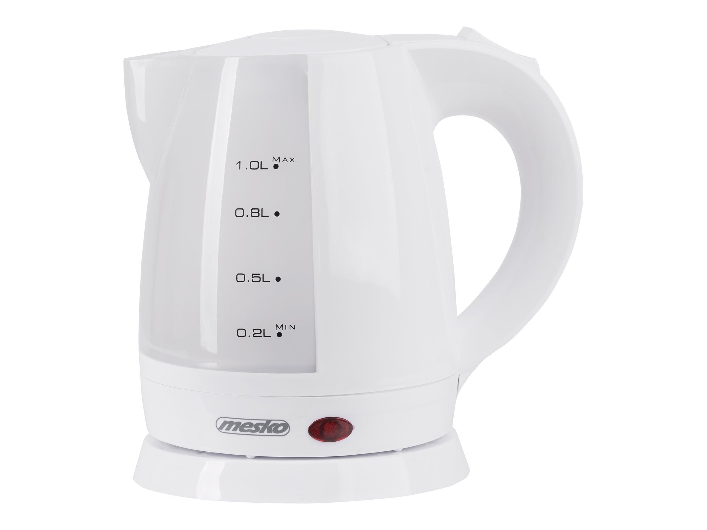 Mesko | Kettle | MS 1276 | Standard | 1600 W | 1 L | Plastic | 360° rotational base | White - Image 2