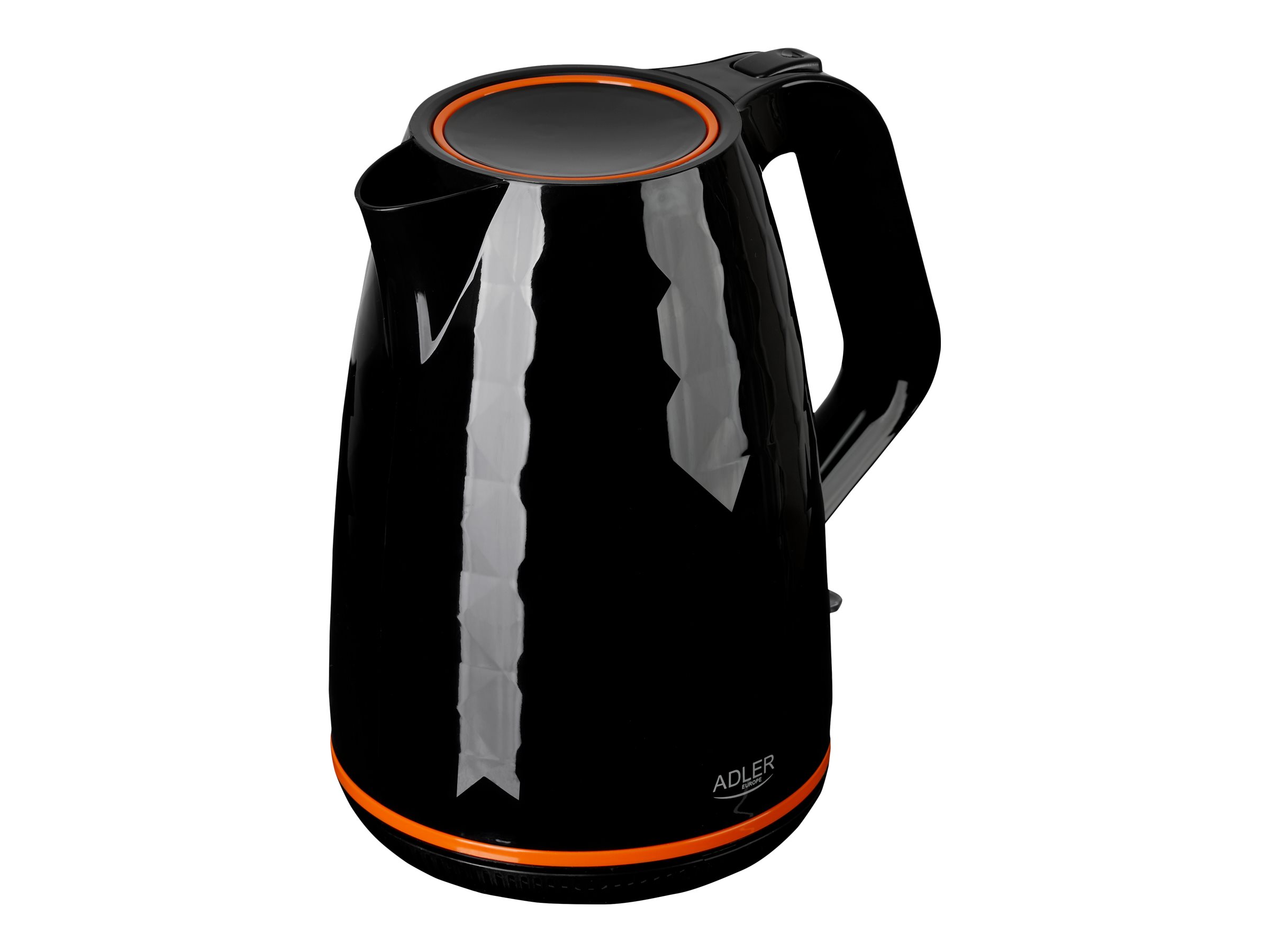 Adler | Kettle | AD 1277 | Standard | 2200 W | 1.7 L | Plastic | 360° rotational base | Black - Image 2