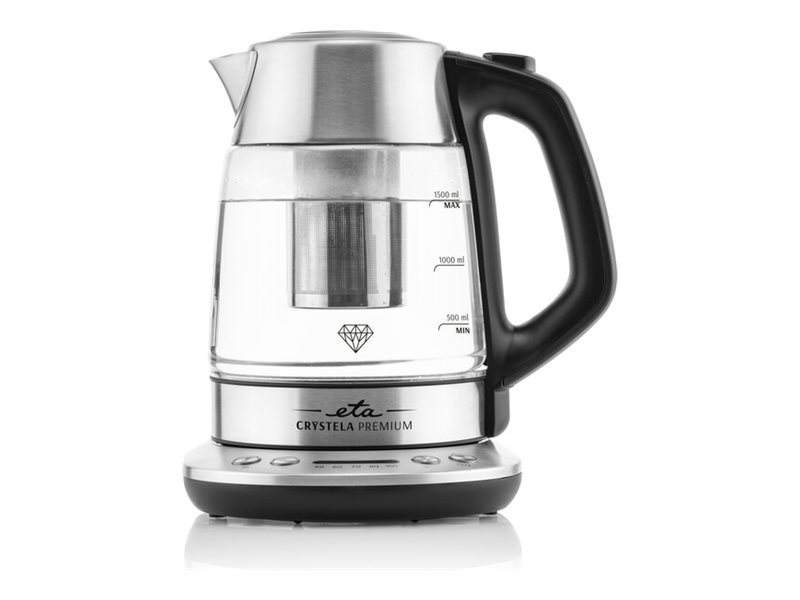 ETA | Kettle | Crystela Premium ETA915390000 | Electric | 2200 W | 1.5 L | Glass | 360° rotational base | Stainless steel/Glass - Image 3