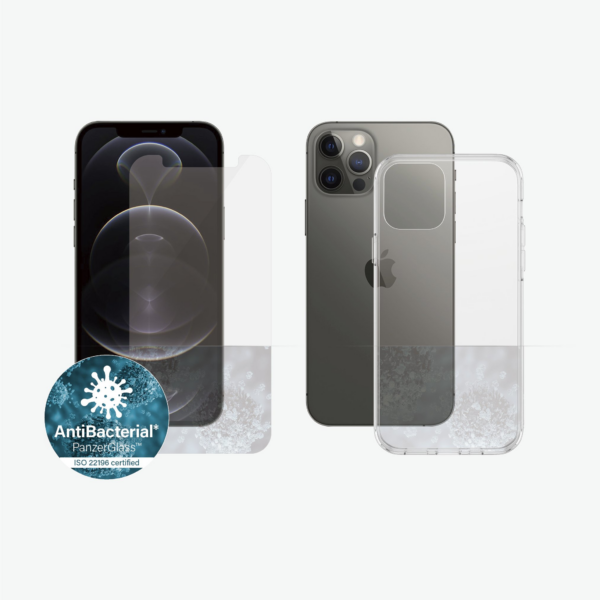 PanzerGlass | TPU Case | Apple | iPhone 12/ 12 Pro | Tempered glass | Transparent | This 360⁰ bundle includes a PanzerGlass screen protector and a clear TPU case cover which gives the phone a full body protection; Full frame coverage; Rounded edges; Crystal clear; 100% touch preservation | Antifingerprint screen protector