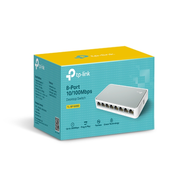 TP-LINK | Switch | TL-SF1008D | Unmanaged | Desktop | 10/100 Mbps (RJ-45) ports quantity 8 | Power supply type External | 36 month(s) - Image 2