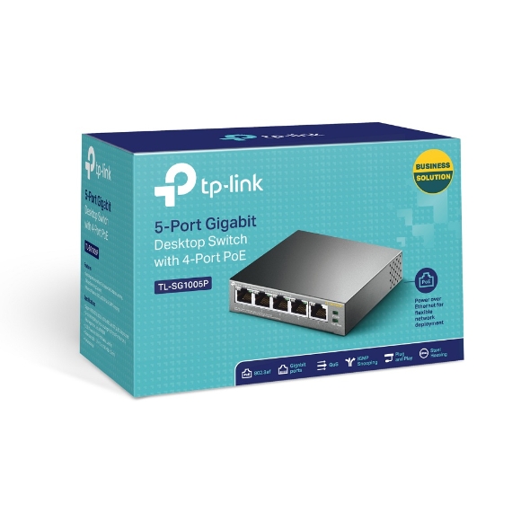 TP-LINK | Switch | TL-SG1005P | Unmanaged | Desktop | Gigabit Ethernet (copper) ports quantity 5 | Power over Ethernet (PoE) ports quantity 4 | Power supply type External | 36 month(s) - Image 2