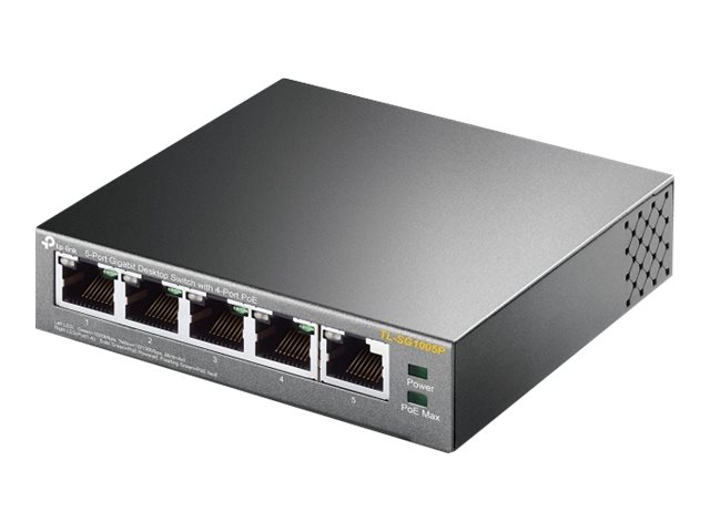 TP-LINK | Switch | TL-SG1005P | Unmanaged | Desktop | Gigabit Ethernet (copper) ports quantity 5 | Power over Ethernet (PoE) ports quantity 4 | Power supply type External | 36 month(s) - Image 5