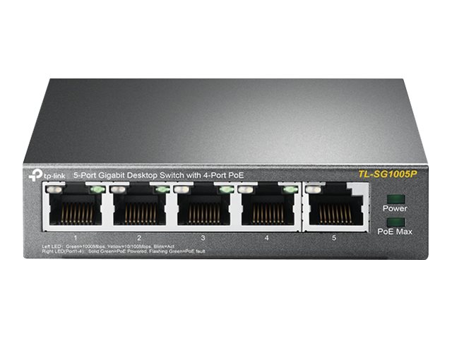 TP-LINK | Switch | TL-SG1005P | Unmanaged | Desktop | Gigabit Ethernet (copper) ports quantity 5 | Power over Ethernet (PoE) ports quantity 4 | Power supply type External | 36 month(s) - Image 7