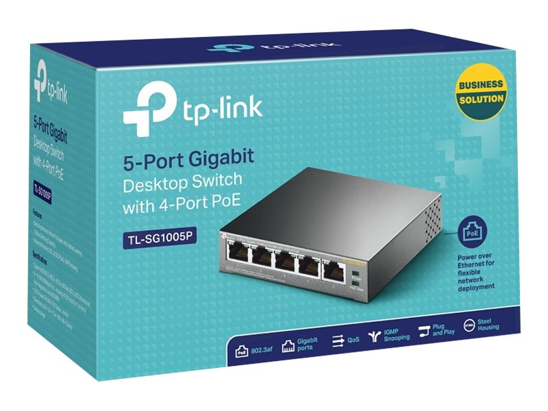 TP-LINK | Switch | TL-SG1005P | Unmanaged | Desktop | Gigabit Ethernet (copper) ports quantity 5 | Power over Ethernet (PoE) ports quantity 4 | Power supply type External | 36 month(s) - Image 10