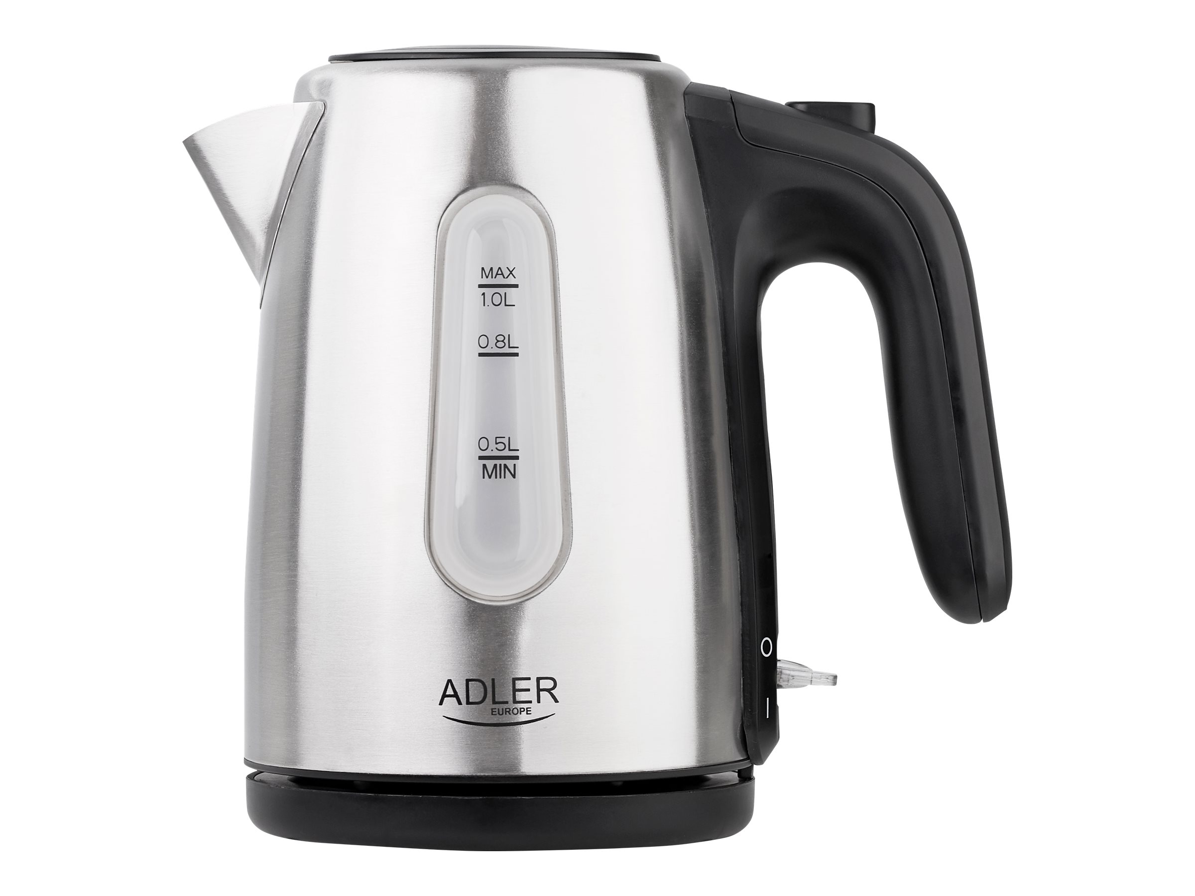 Adler | Kettle | AD 1273 | Standard | 1200 W | 1 L | Stainless steel | 360° rotational base | Stainless steel - Image 2