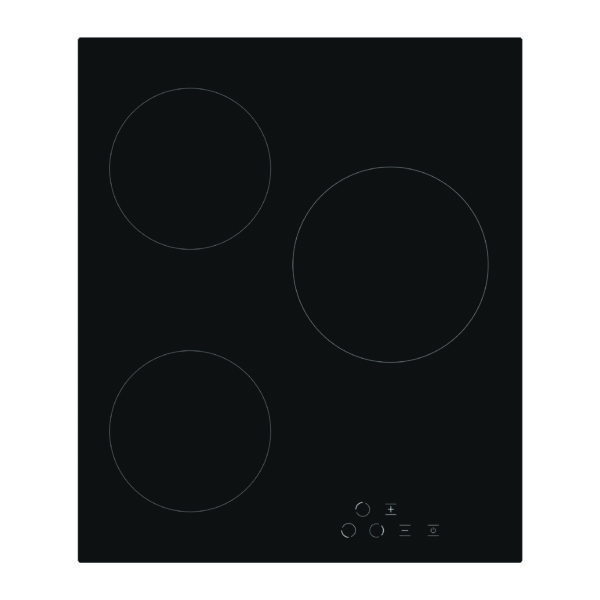 Simfer | Hob | H4.030.DECSP | Vitroceramic | Number of burners/cooking zones 3 | Touch | Black