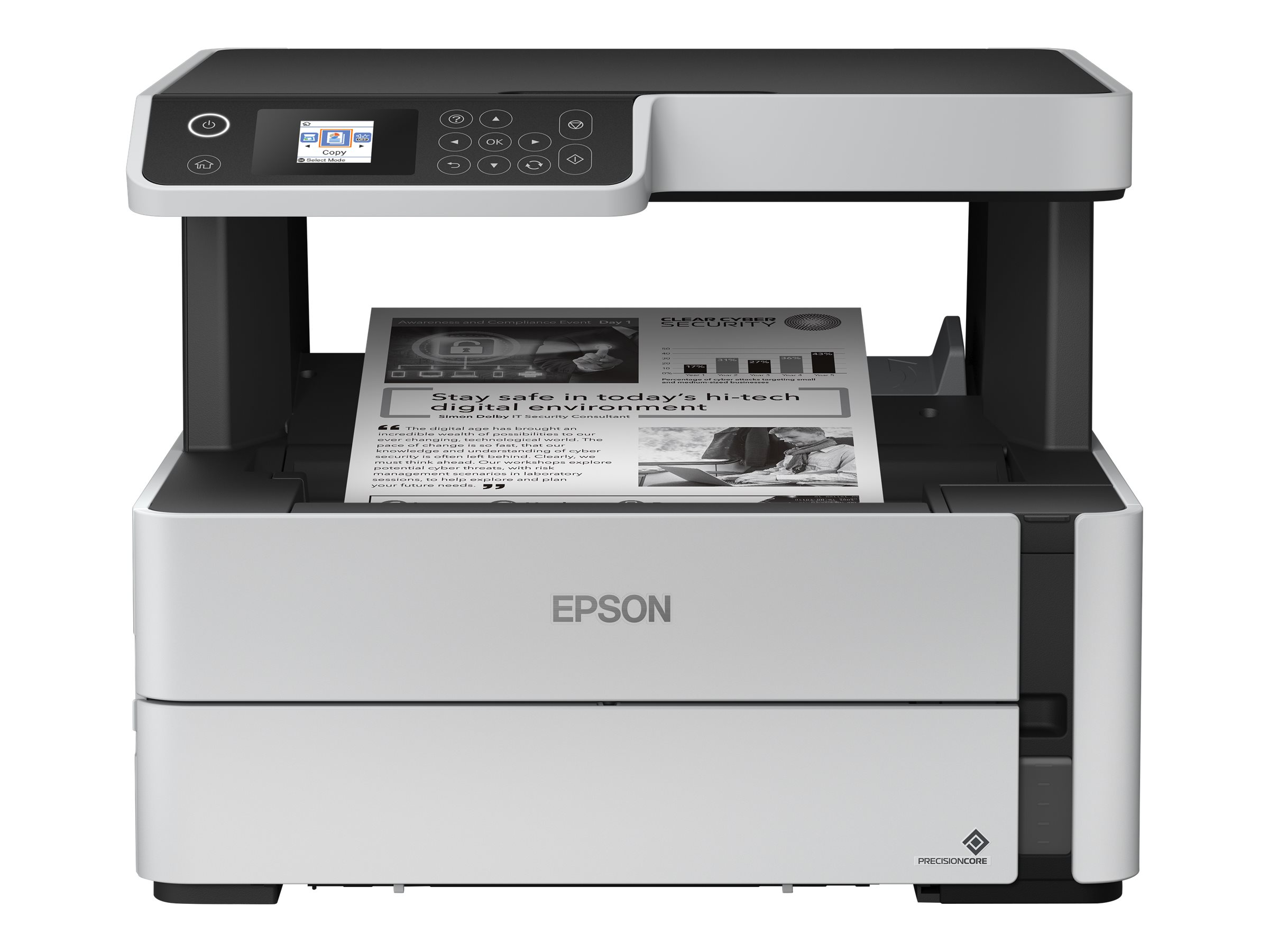 Epson 3 in 1 printer | EcoTank M2170 | Inkjet | Mono | All-in-one | A4 | Wi-Fi | White - Image 2
