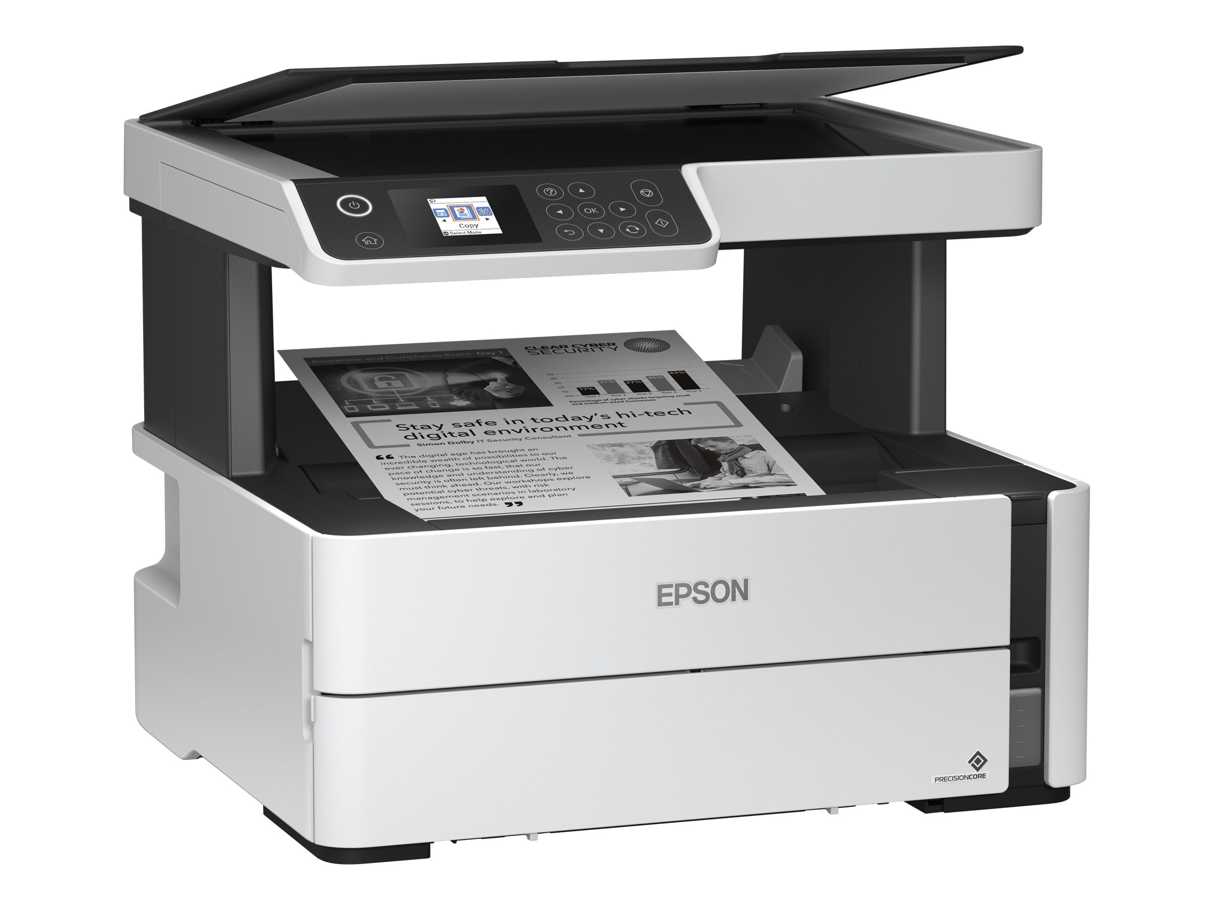 Epson 3 in 1 printer | EcoTank M2170 | Inkjet | Mono | All-in-one | A4 | Wi-Fi | White - Image 4