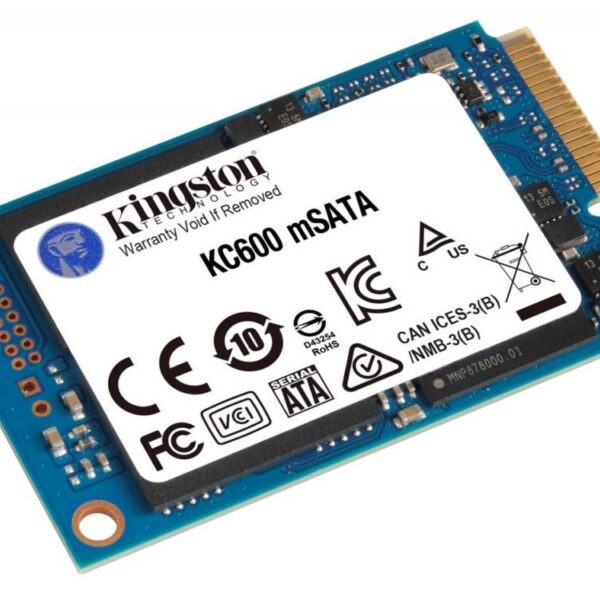 Kingston | KC600 | 512 GB | Solid-state drive interface mSATA | Read speed 550 MB/s | Write speed 520 MB/s