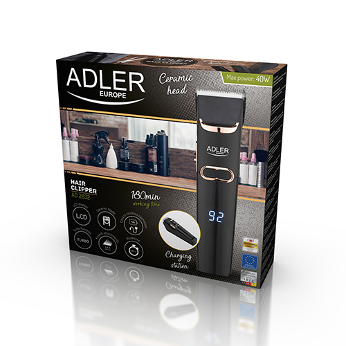 Adler | Hair Clipper | AD 2832 | Cordless or corded | Number of length steps 4 | Black - Image 6