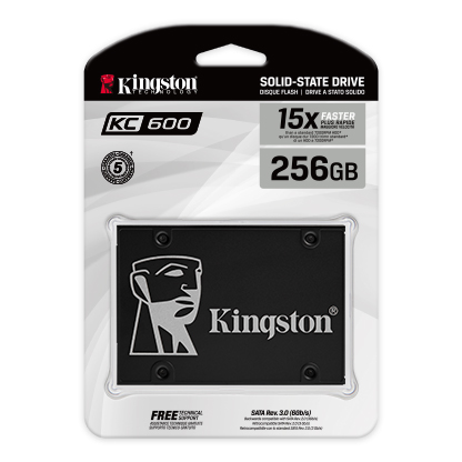 Kingston | KC600 | 256 GB | SSD form factor 2.5" | Solid-state drive interface SATA | Read speed 550 MB/s | Write speed 500 MB/s - Image 4