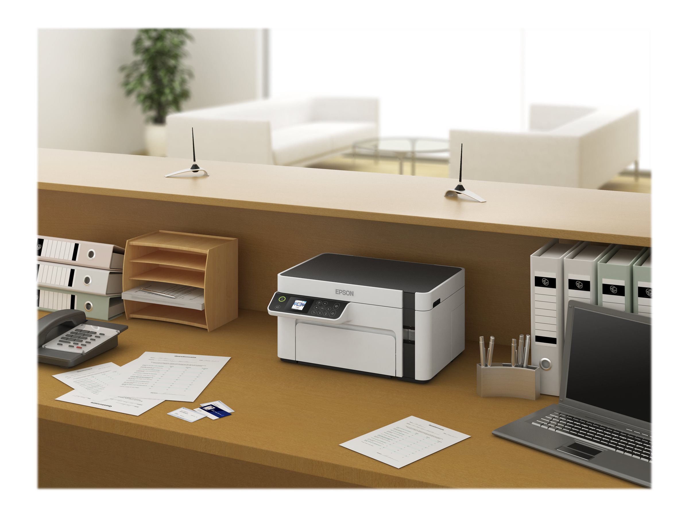 Epson Multifunction compact printer | EcoTank M2120 | Inkjet | Mono | A4 | Wi-Fi | White - Image 28