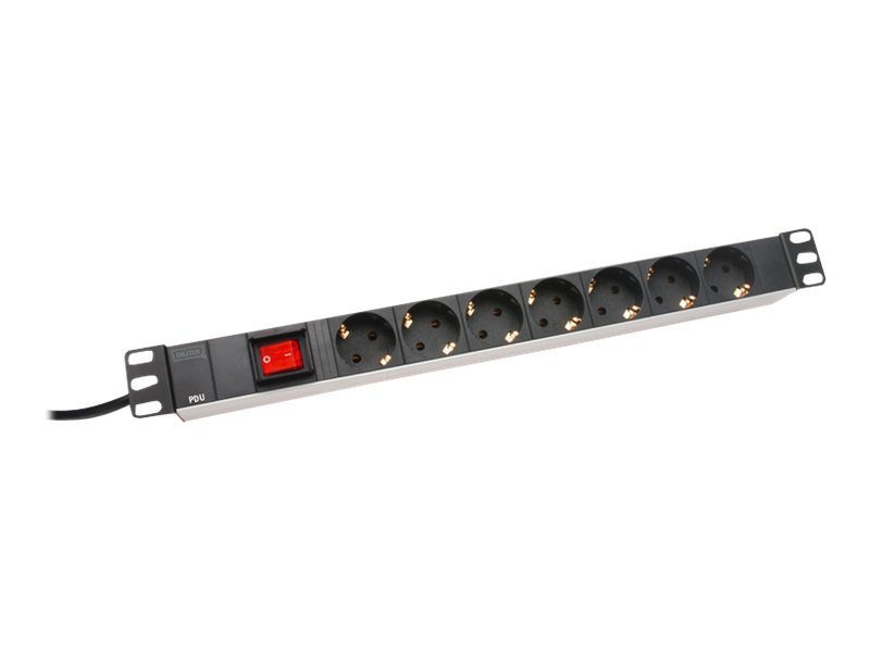 Aluminum outlet strip with switch | DN-95402 | Sockets quantity 7 - Image 2