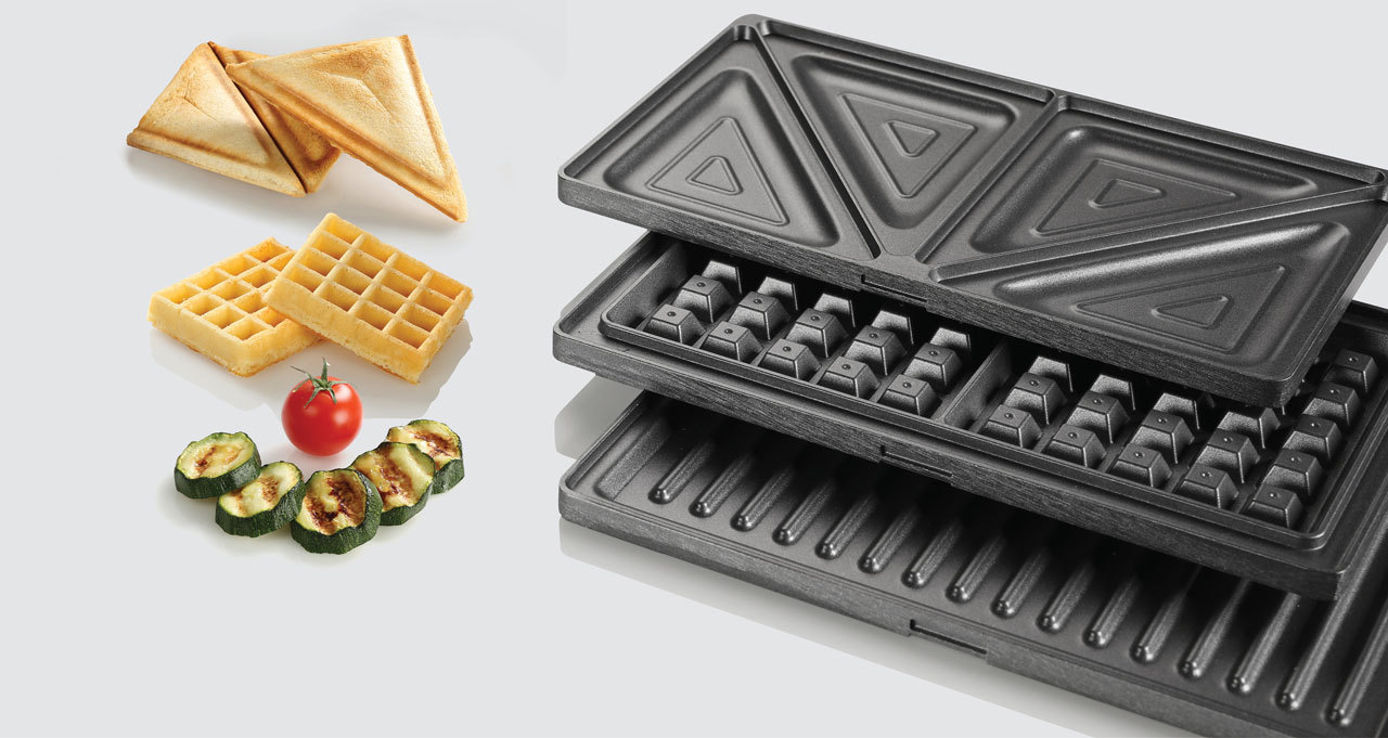 Gorenje | Sandwich maker | SM703GCG | 700 W | Number of plates 3 | Number of pastry 2 | Grey - Image 2