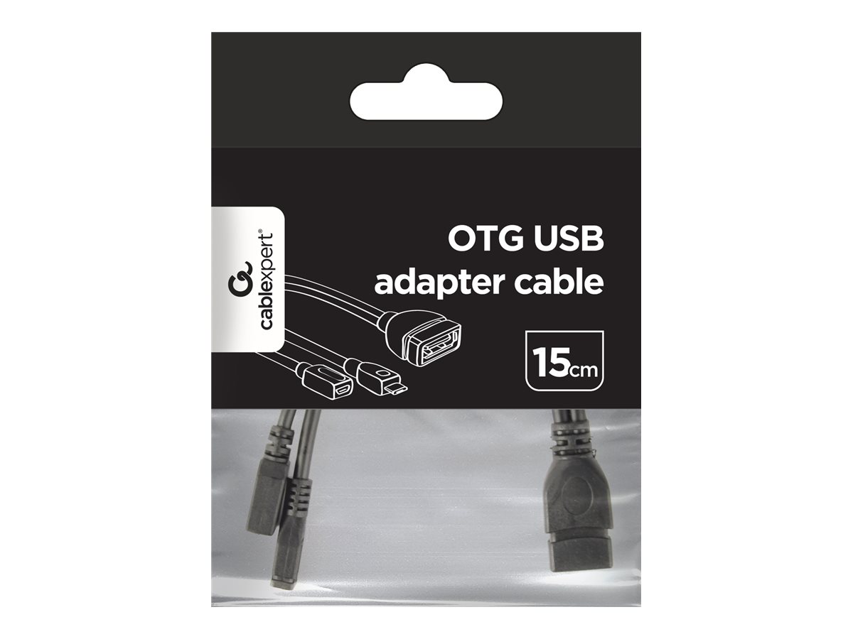 Cablexpert USB OTG AF + Micro BF to Micro BM cable, 0.15 m | Cablexpert - Image 4