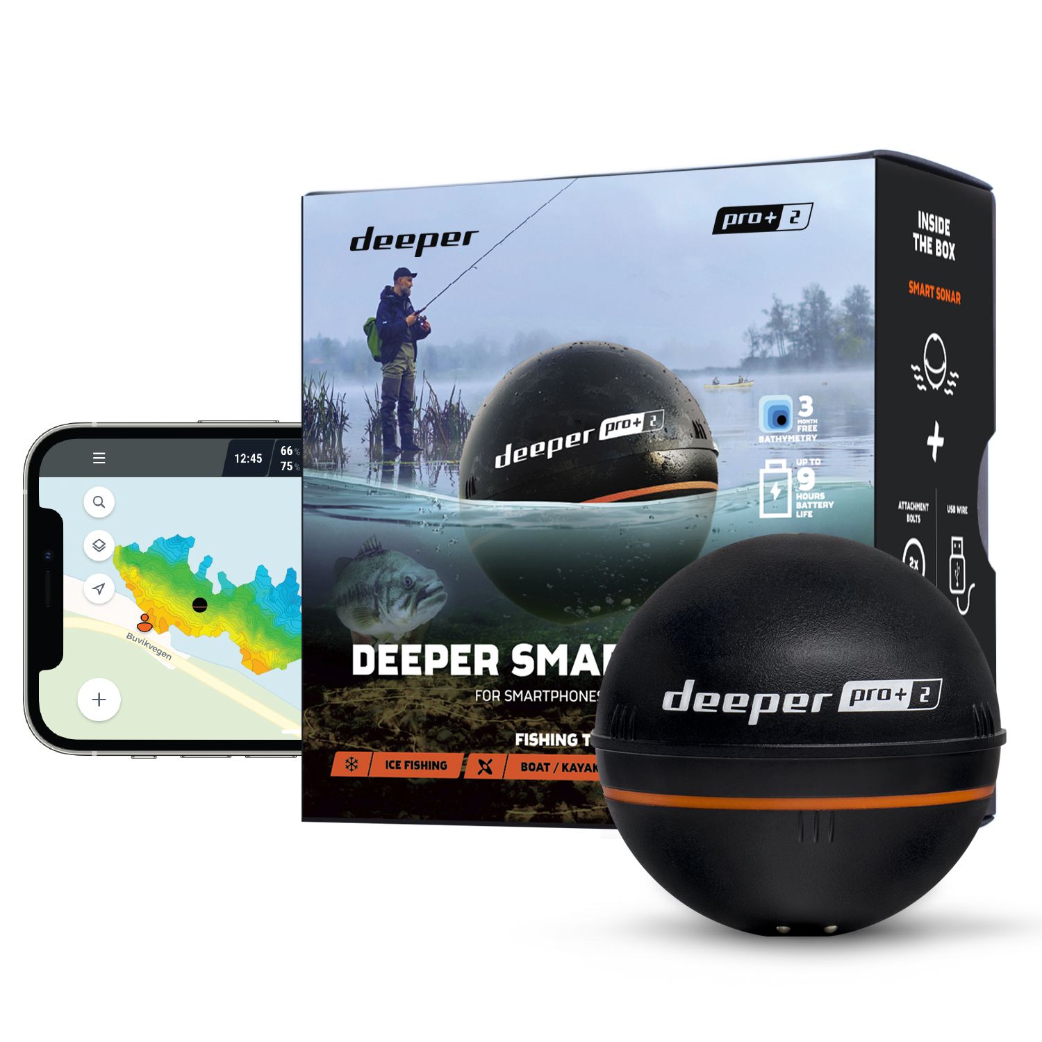 Deeper | Smart Sonar PRO+2 | Sonar | Wi-Fi | Black - Image 3
