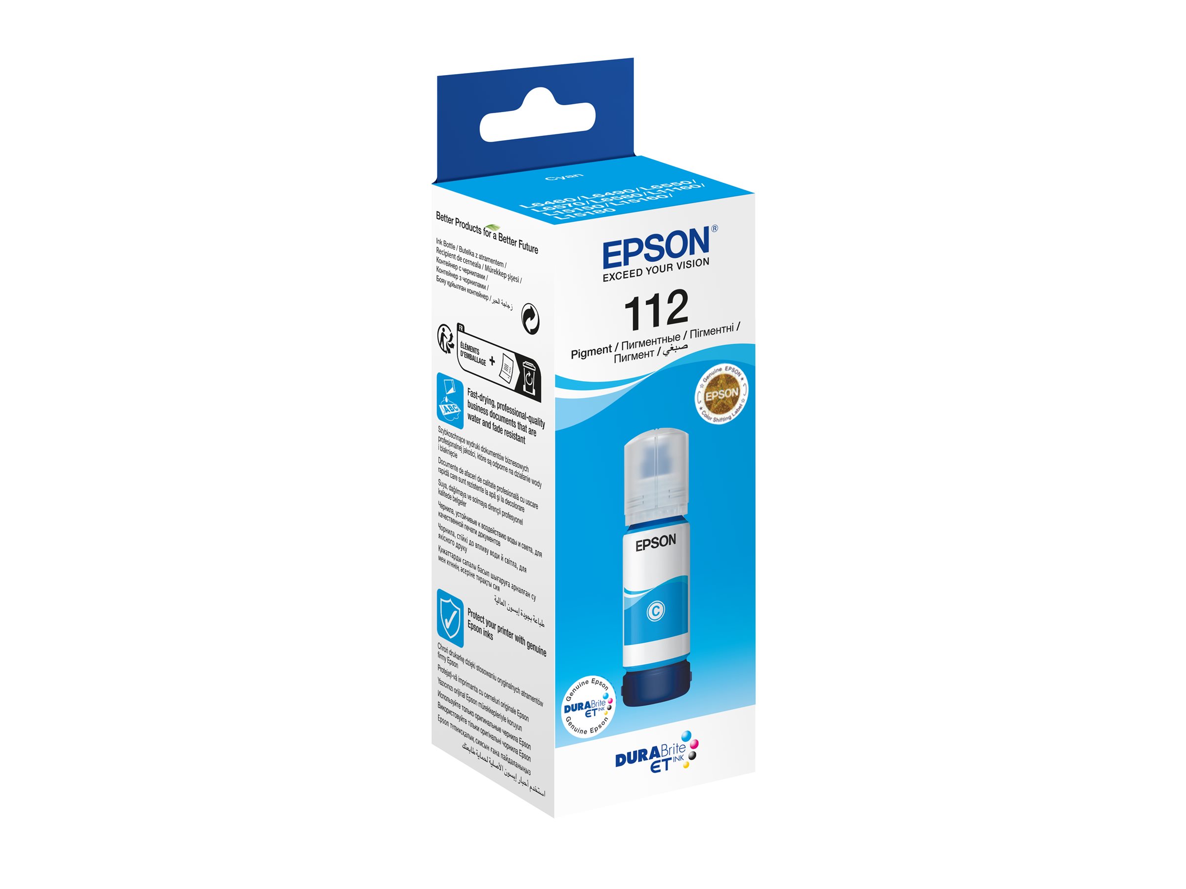 Epson 112 EcoTank Pigment | C13T06C24A | Ink Bottle | Cyan - Image 3