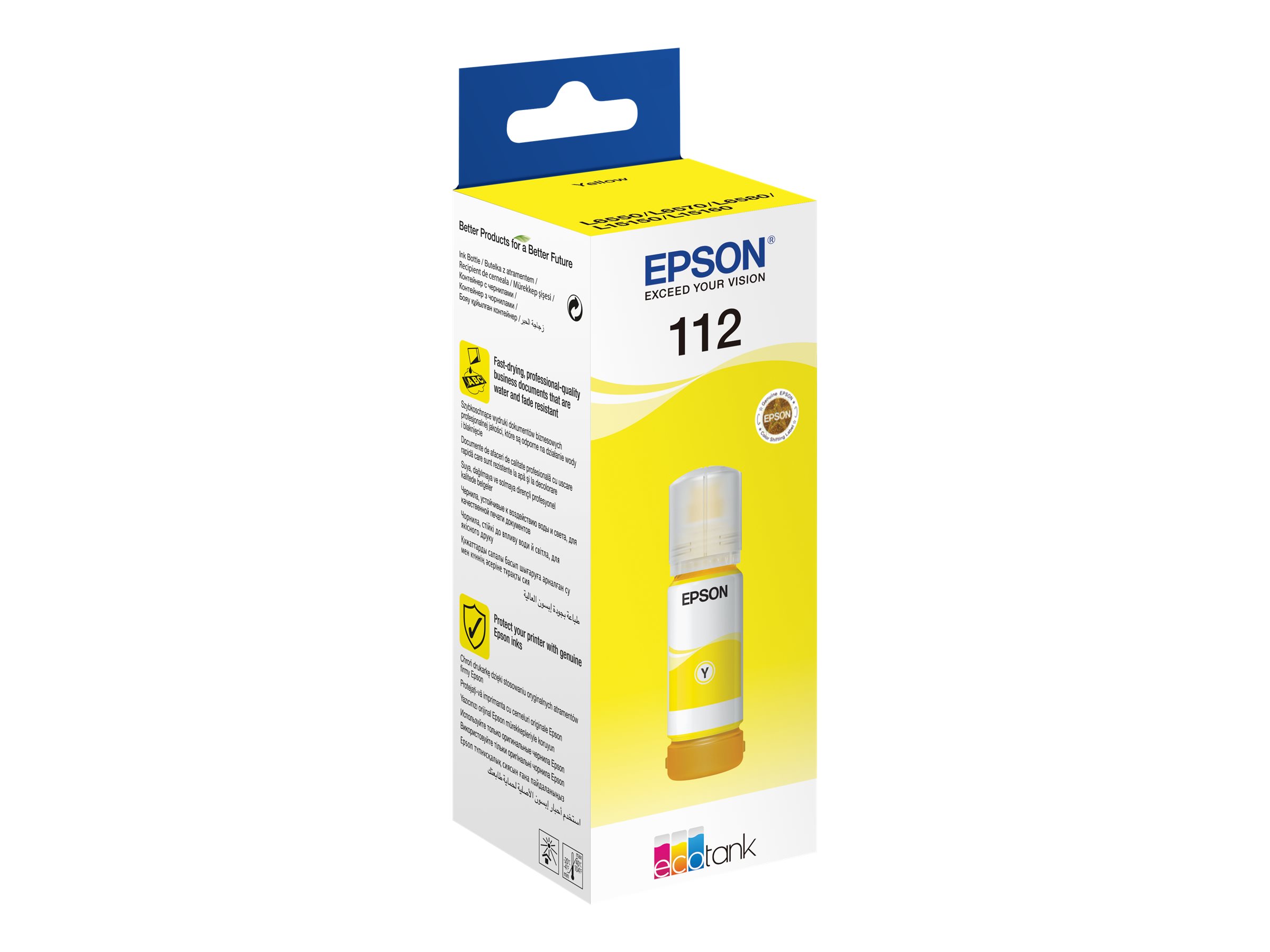 Epson 112 EcoTank Pigment | C13T06C44A | Ink Bottle | Yellow - Image 2