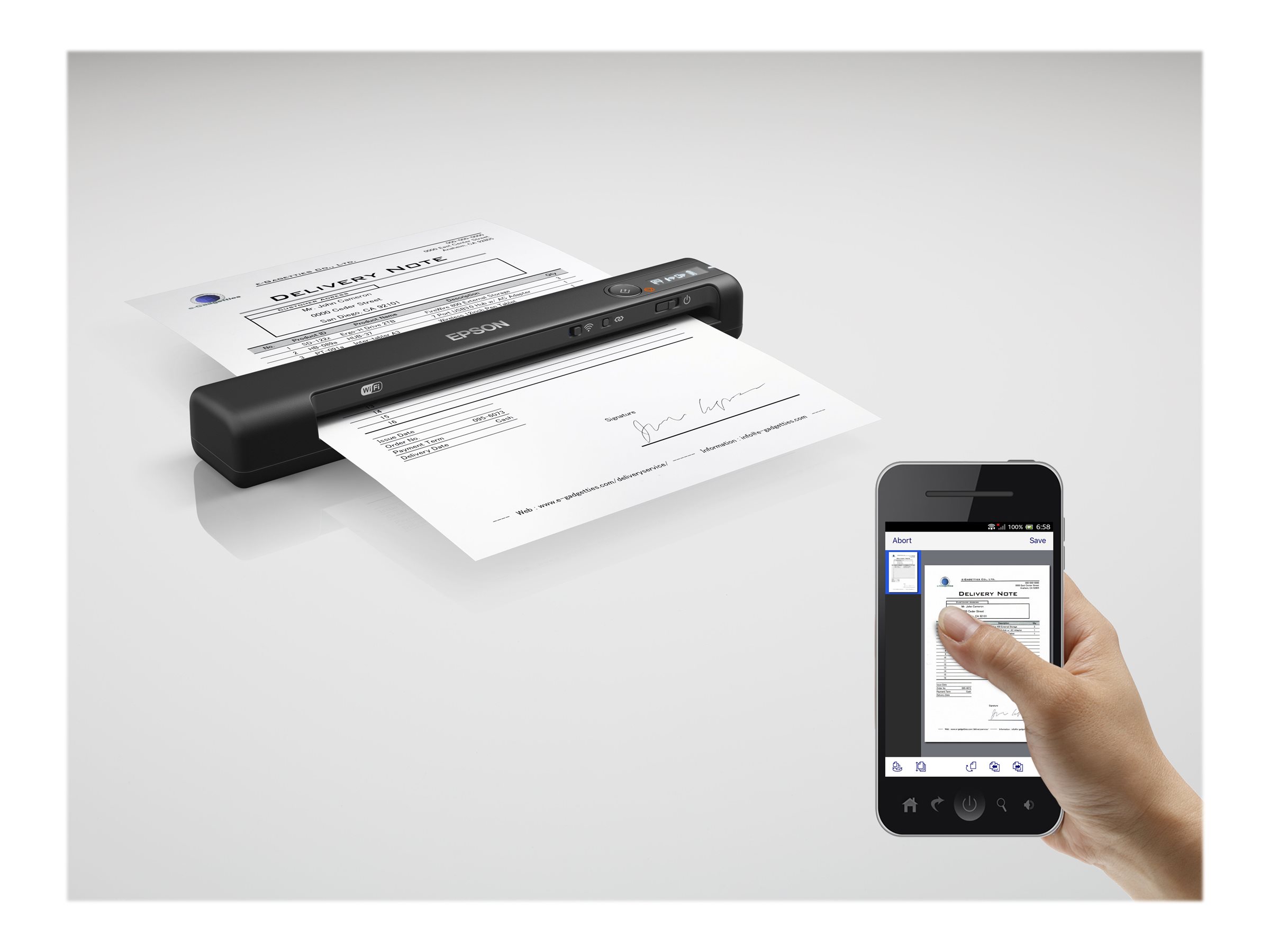 Epson | Wireless Mobile Scanner | WorkForce ES-60W | Colour | Document - Image 18