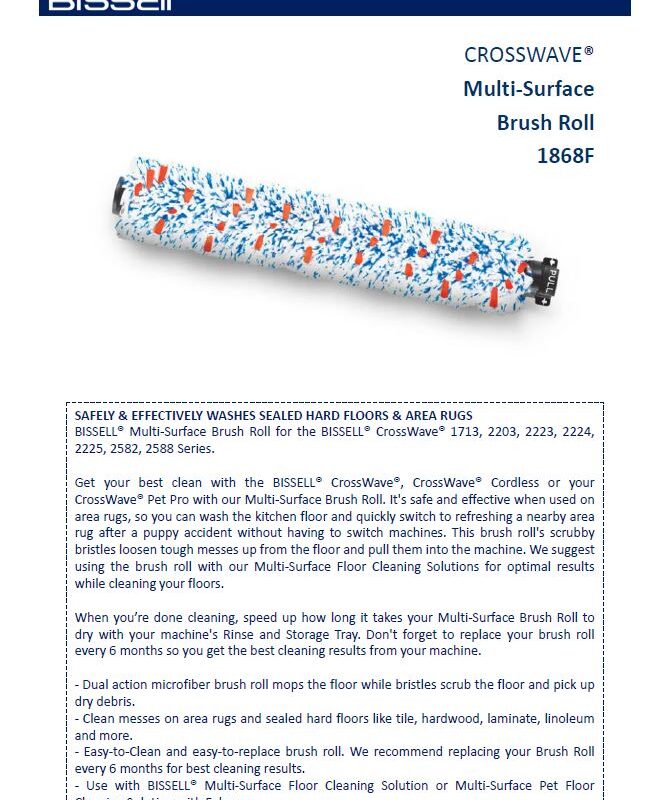 Bissell | CrossWave Multi surface brush roll | No ml | 1 pc(s) - Image 5