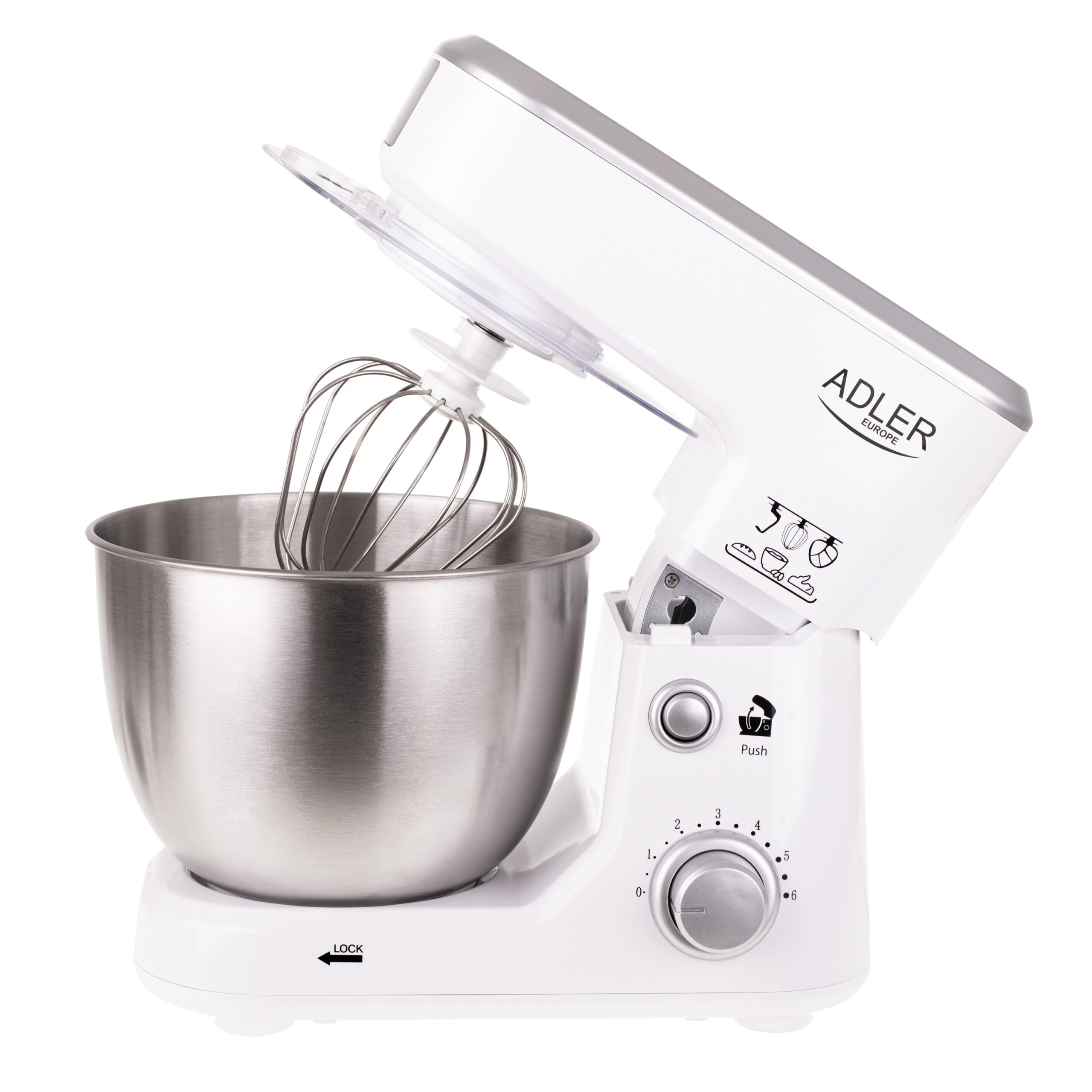 Adler | AD 4216 | 1000 W | Number of speeds 6 | Bowl capacity 4 L | White - Image 3